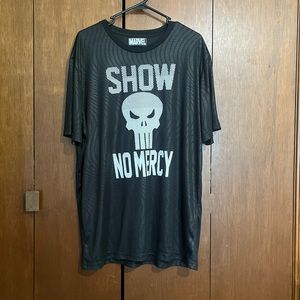 Marvel’s The Punisher “Show No Mercy” Shirt with Skull Black Shirt 2XL